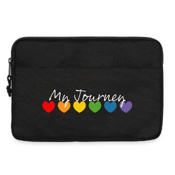 Regenbogenherzchen my journey weiss - Laptoptasche 13" - Schwarz - Vorne