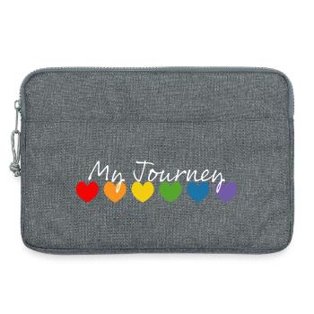 Regenbogenherzchen my journey weiss - Laptoptasche 13" - Grau meliert - Vorne