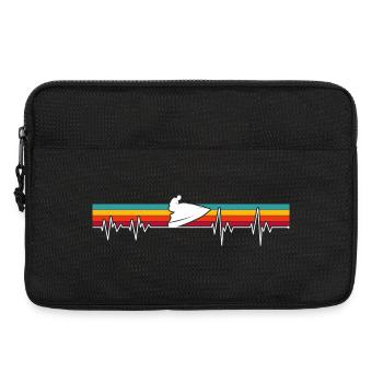 Impulsion de semelle sur rayures rétro - Sacoche pour ordinateur portable 13 pouces - noir - Devant