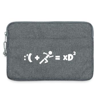 Formule de course à pied amusante - Sacoche pour ordinateur portable 13 pouces - gris chiné - Devant