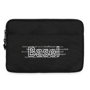 Schweizer Städte Basel - Laptoptasche 13" - Schwarz - Vorne