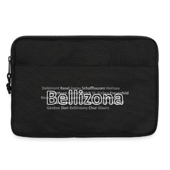 Schweizer Städte Bellizona - Laptoptasche 13" - Schwarz - Vorne