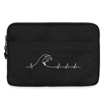 Heartbeat surfing - Laptop bag 13" - black - Front