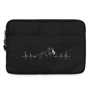 Mountain Pulse Sunrise Line Art - Laptop bag 13" - black - Front