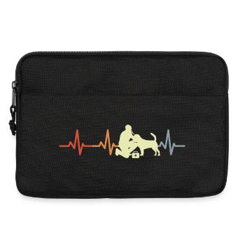 Vintage Tierarzt Herzschlag - Laptoptasche 13" - Schwarz - Vorne