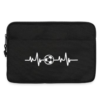 Battement de cœur du football - Sacoche pour ordinateur portable 13 pouces - noir - Devant