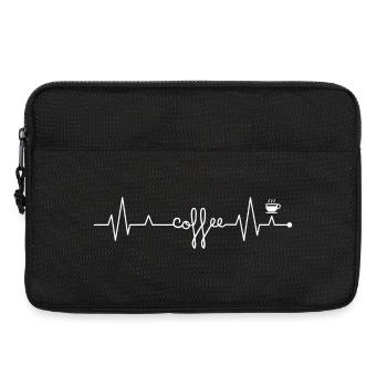 Coffee Heartbeat Line Art - Laptop bag 13" - black - Front