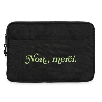 Non, merci – Charming rebuff - Laptop bag 13" - black - Front