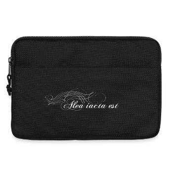 Alea iacta est decorated white - Laptop bag 13" - black - Front
