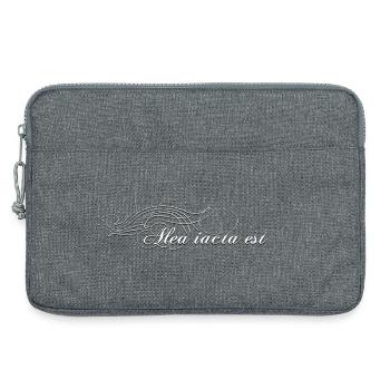Alea iacta est verziert weiss - Laptoptasche 13" - Grau meliert - Vorne
