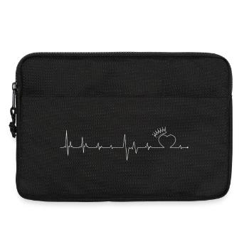 Gekröntes Herzschlagwappen - Laptoptasche 13" - Schwarz - Vorne