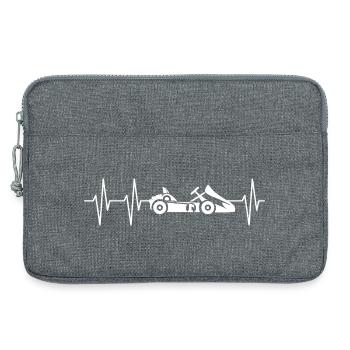 Gokart Heartbeat - Racing Driver's Pulse - Laptop bag 13" - heather grey - Front