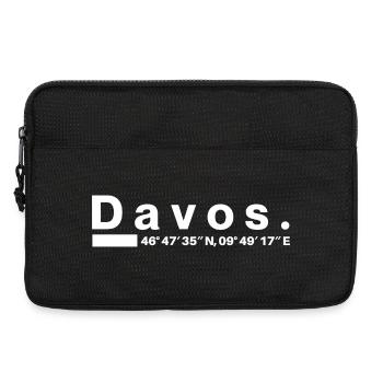 Davos Koordinaten Graubünden Bündner Bündnerin - Laptoptasche 13" - Schwarz - Vorne