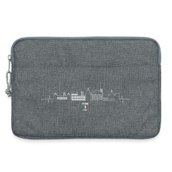 Klassische italienische Stadtbild-Silhouette - Laptoptasche 13" - Grau meliert - Vorne