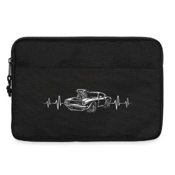 Musclecar avec battement de cœur - V8 muscle cars américains - Sacoche pour ordinateur portable 13 pouces - noir - Devant