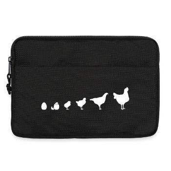 Instantané Famille de poussins, Poulet, Évolution, - Sacoche pour ordinateur portable 13 pouces - noir - Devant