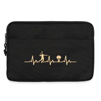 Badminton Herzschlag - Laptoptasche 13" - Schwarz - Vorne