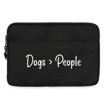 Amoureux des chiens - Sacoche pour ordinateur portable 13 pouces - noir - Devant