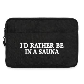 Lieber In Der Sauna - Saunieren Spruch - Laptoptasche 13" - Schwarz - Vorne