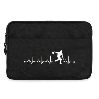 Heartbeat Bowling Lover Design Bowler Papa - Sacoche pour ordinateur portable 13 pouces - noir - Devant