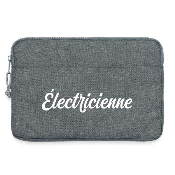 Électricienne - Sacoche pour ordinateur portable 13 pouces - gris chiné - Devant