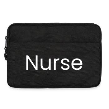Nurse – Minimalistisches Design für Nurse - Laptoptasche 13" - Schwarz - Vorne