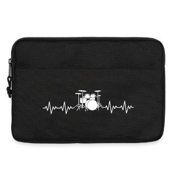 Batteur Batterie Batterie ECG Battement de cœur - Sacoche pour ordinateur portable 13 pouces - noir - Devant