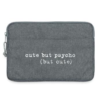 Petite faute de frappe mignonne mais psychopathe - Sacoche pour ordinateur portable 13 pouces - gris chiné - Devant