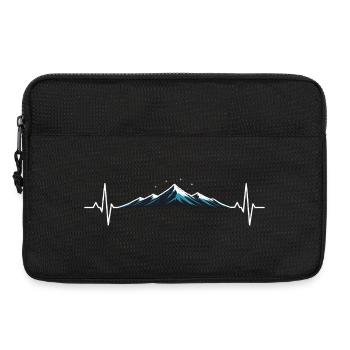 Herzschlag am Berggipfel - Laptoptasche 13" - Schwarz - Vorne