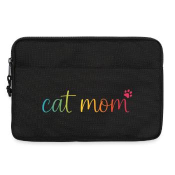 Cat Mom Regenbogen - Süßes Katzen Mama Design - Sacoche pour ordinateur portable 13 pouces - noir - Devant