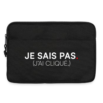 ICH WEISS ES NICHT. ICH HABE GEKLICKT. | Humor - Laptoptasche 13" - Schwarz - Vorne