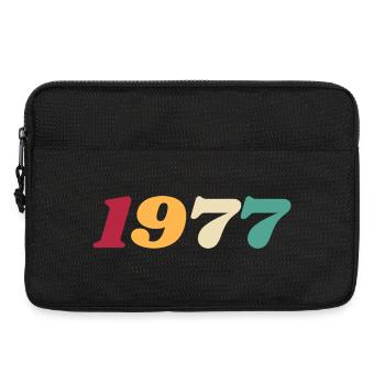 1977 Cadeau 1977 Anniversaire 1977 Rétro 1977 - Sacoche pour ordinateur portable 13 pouces - noir - Devant