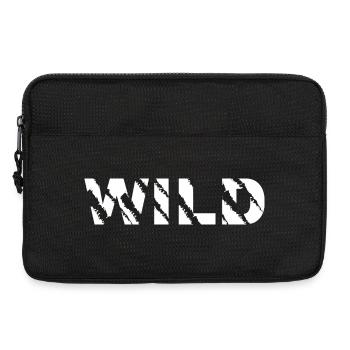 Wilder Pinselstrich Schriftzug - Laptoptasche 13" - Schwarz - Vorne