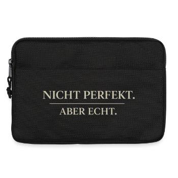 Not perfect but real typography - Laptop bag 13" - black - Front