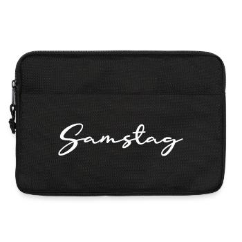 Samstag Wochentagsshirt - Laptoptasche 13" - Schwarz - Vorne