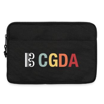 CGDA Bratsche Viola Tuning Saite Musiker retro - Laptoptasche 13" - Schwarz - Vorne