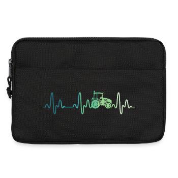 Farmer heartbeat tractor - Laptop bag 13" - black - Front