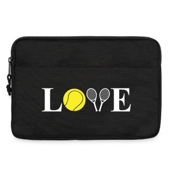 J’adore le tennis - Sacoche pour ordinateur portable 13 pouces - noir - Devant