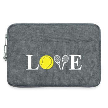 J’adore le tennis - Sacoche pour ordinateur portable 13 pouces - gris chiné - Devant