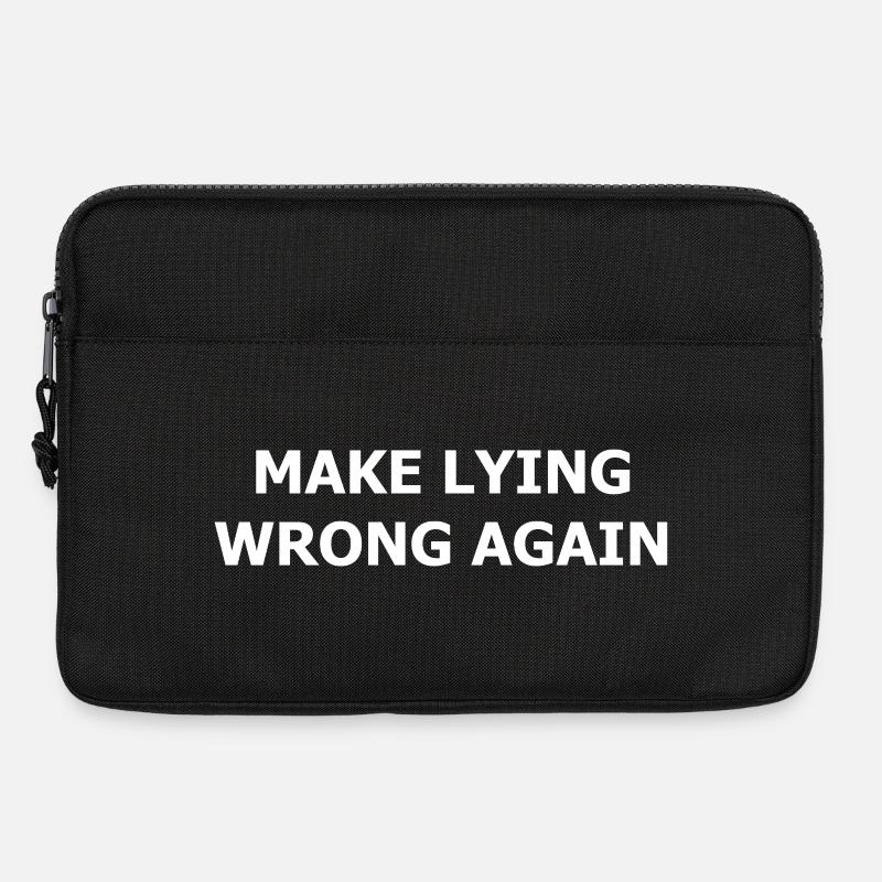 make_lying_wrong_again_whi - Laptoptasche 13" - Schwarz