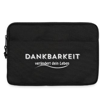DANKBARKEIT – Reichtum des Herzens - Laptoptasche 13" - Schwarz - Vorne