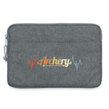 Tir à l’arc Heartbeat - Sacoche pour ordinateur portable 13 pouces - gris chiné - Devant