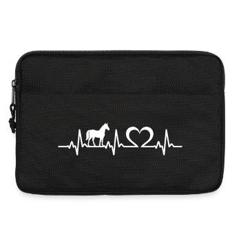 horse heartbeat rider horses - Laptop bag 13" - black - Front