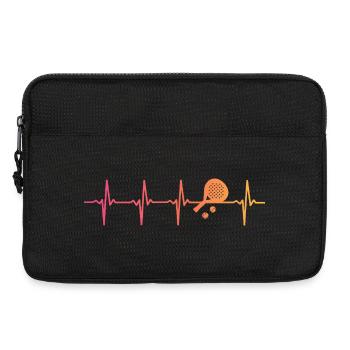 Padel Sunset Herzschlag Padelspieler - Laptoptasche 13" - Schwarz - Vorne