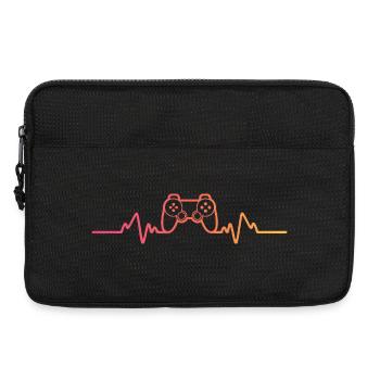 Gamer Sunset Heartbeat Gaming - Laptoptasche 13" - Schwarz - Vorne