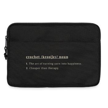 Crochet Definition – Turning Yarn Into Happiness - Sacoche pour ordinateur portable 13 pouces - noir - Devant