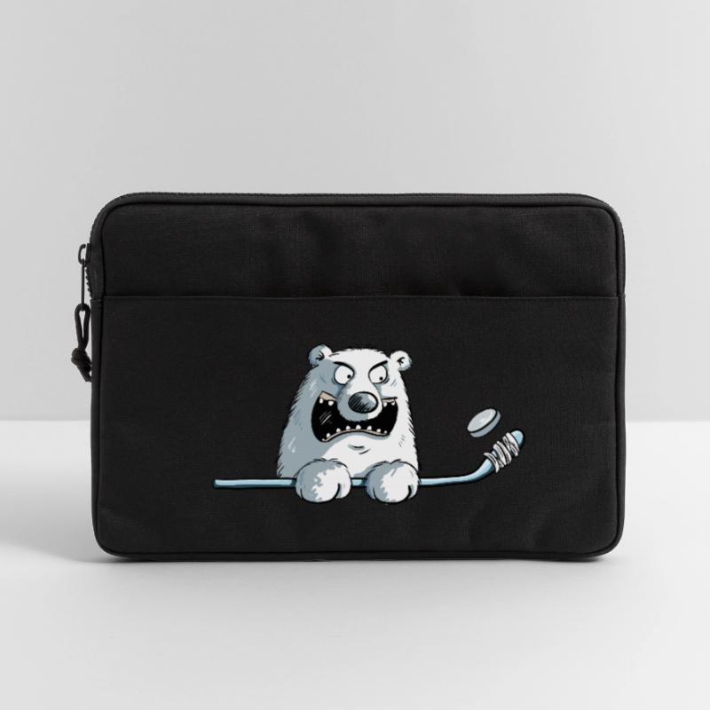 Cooler Eisbär Mit Eishockeyschläger I Eishockey Laptoptasche 13"
