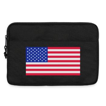 Drapeau américain - Sacoche pour ordinateur portable 13 pouces - noir - Devant