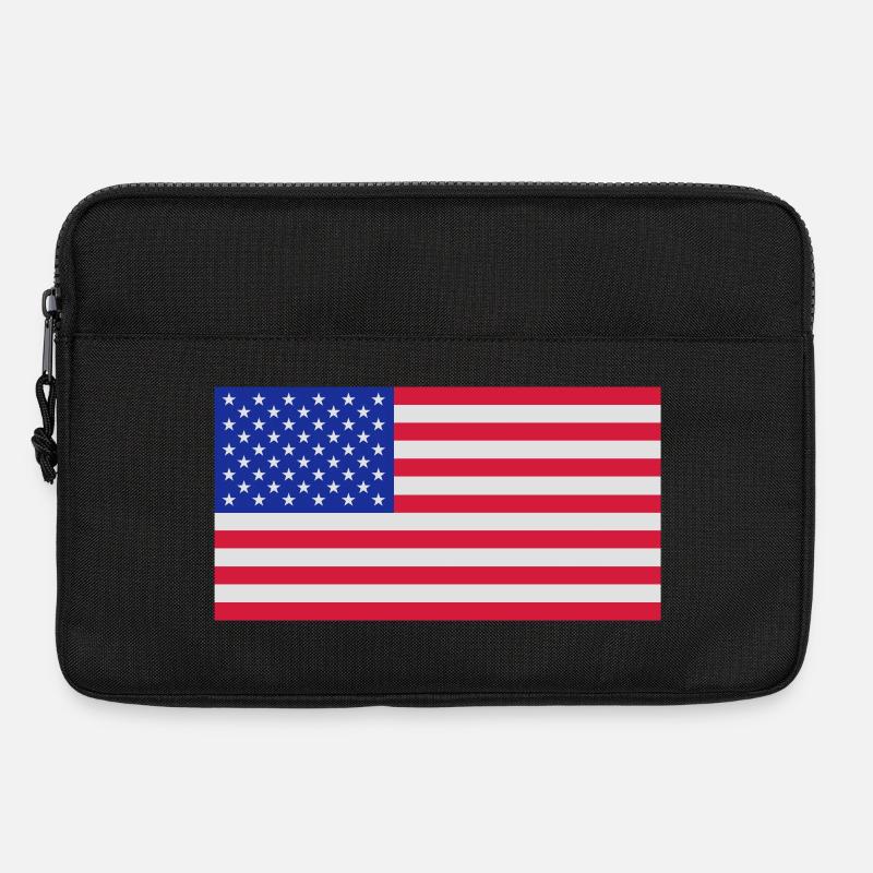 American flag - Laptop bag 13" - black