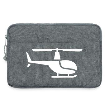 Helicopter sideways - Laptop bag 13" - heather grey - Front